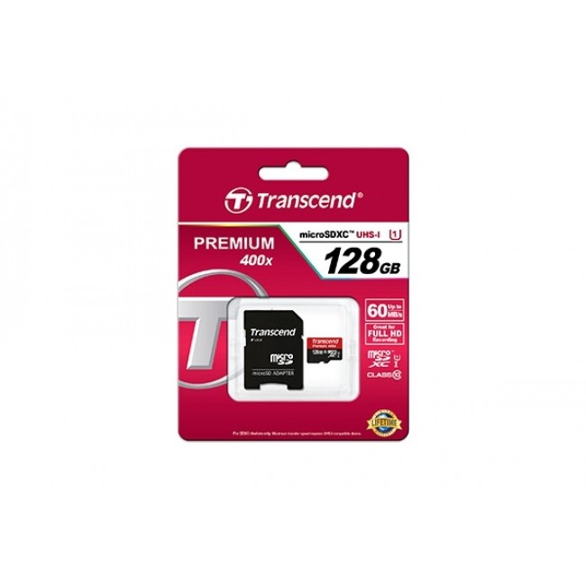 Карта памет Transcend 128GB micro SDXC UHS-I Premium TS128GUSDU1