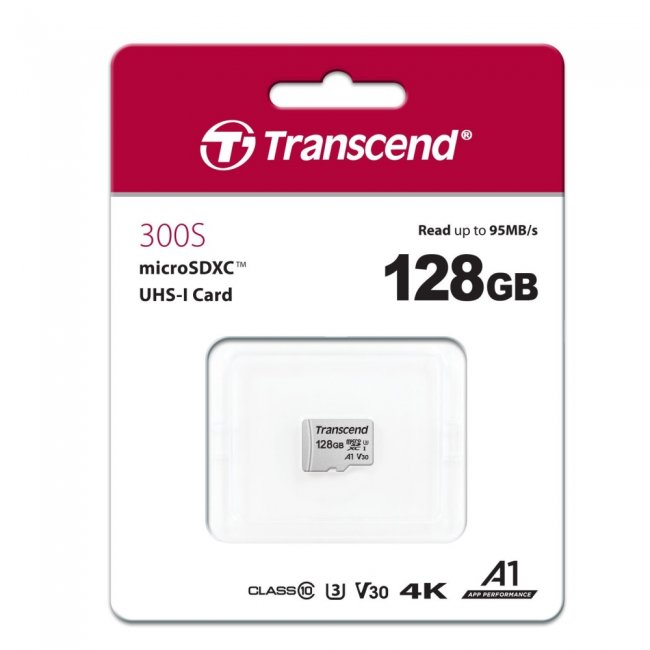 Карта памет Transcend 128GB microSD UHS-I U3A1 (without adapter) TS128GUSD300S