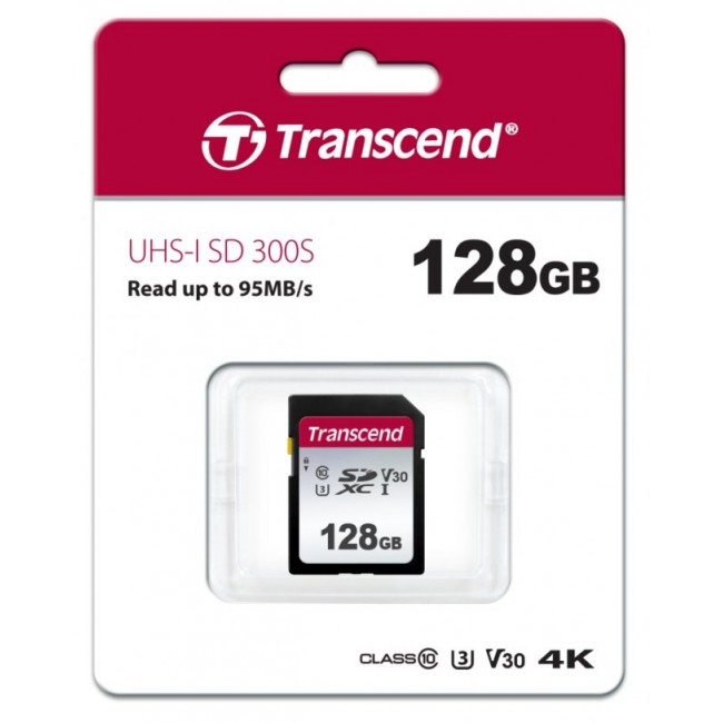 Карта памет Transcend 128GB SD Card UHS-I U1 TS128GSDC300S