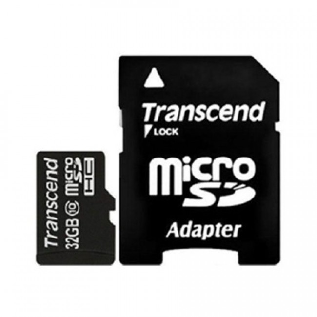 Карта памет Transcend 32GB micro SDHC 1 adapter - Class 10 TS32GUSDHC10