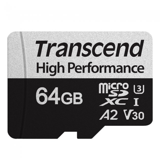 Карта памет Transcend 64GB microSD with adapter UHS-I U3 A2 TS64GUSD330S