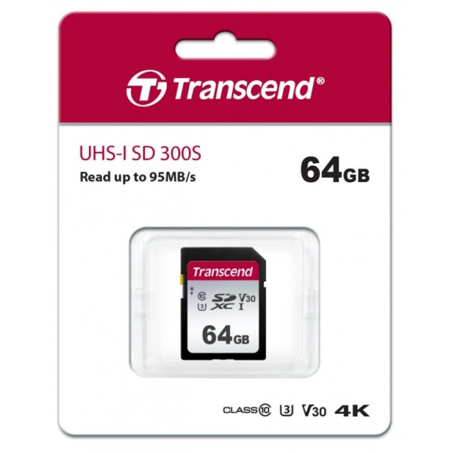 Карта памет Transcend 64GB SD Card UHS-I U1 TS64GSDC300S