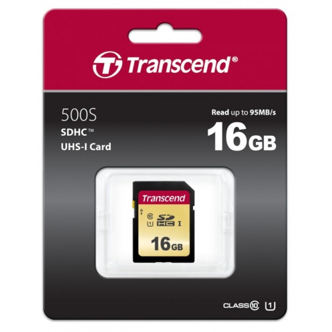 Карта памет Transcend Transcend 16GB SD Card UHS-I U1 TS16GSDC500S