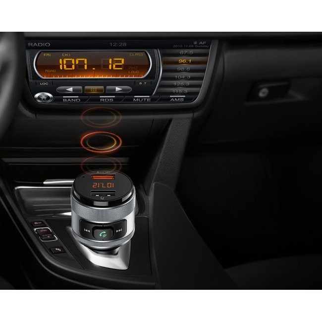 Зарядно устройство UGREEN FM Bluetooth QC 3.0 USB