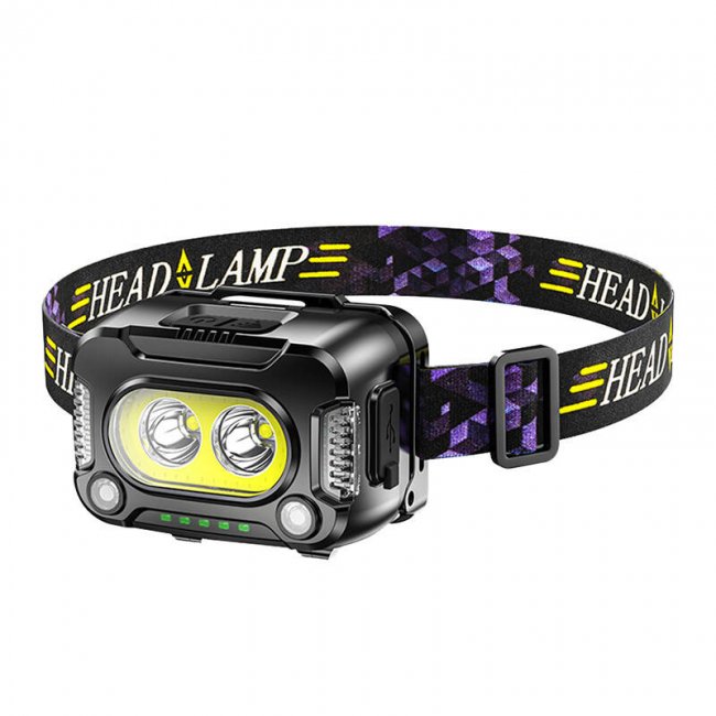 Фенер, челник Warsun Headlight T608, 1000lm, 1200mAh, USB-C Челник