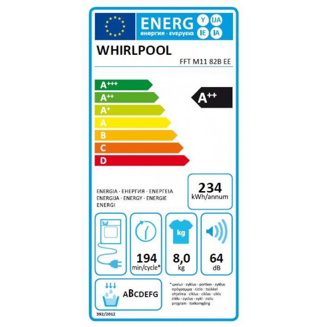 Сушилня Whirlpool FFT M11 82B EE
