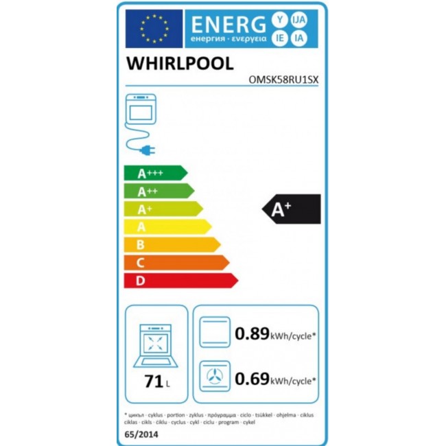 Фурна за вграждане Whirlpool OMSK58RU1SX 