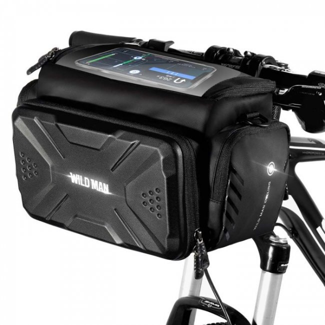 Аксесоар за велосипед Wild Man Bicycle bag GS6 4.7 to 7“ Waterproof 4L - Водоустойчива чанта за скутер