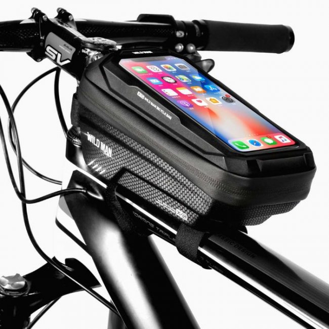 Аксесоар за велосипед Wild Man Bicycle bag X2 Waterproof 1L  (max 6.7 inch) -  Водоустойчива чанта за скутер