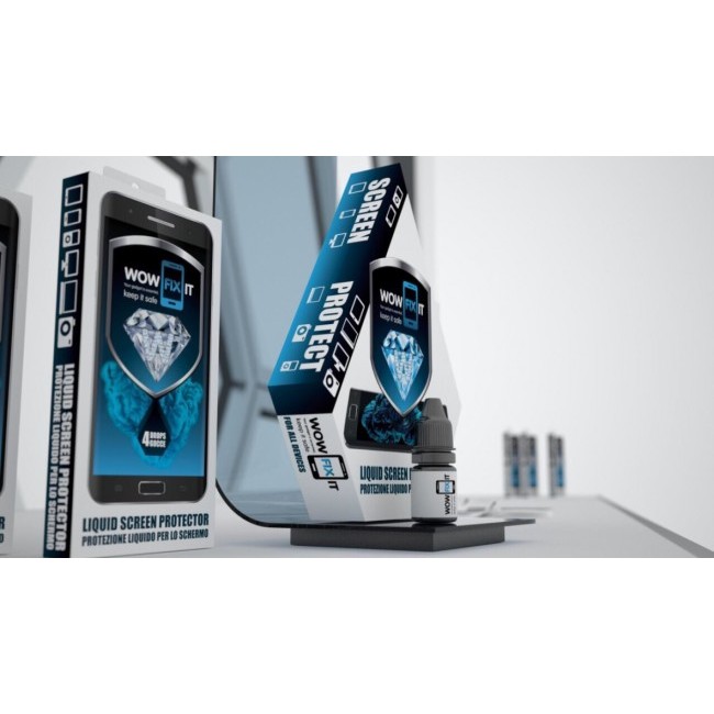 Стъклен Протектор за мобилен телефон WOW FIX IT Liquid Screen Protector with Titanium Technology, Течен Протектор за Дисплей