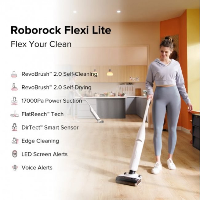 Вертикална прахосмукачка Xiaomi Flexi Roborock Lite Wet and Dry Vacuum Cleaner
