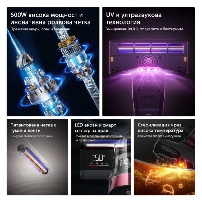 Прахосмукачка UV за матрак Xiaomi Jimmy BX8 UV Anti-Mite Vacuum Cleaner