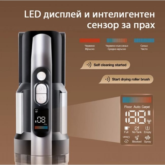 Вертикална прахосмукачка Xiaomi JIMMY PW11 Pro Max 5in1 Cordless Wet and Dry Vacuum Cleaner