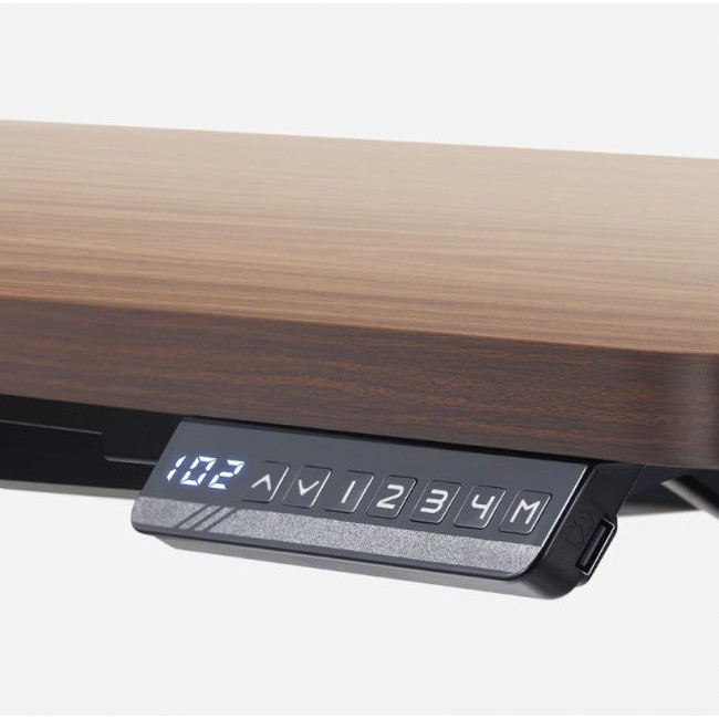 Офис бюро Kingsmith L Shaped Standing Desk ETDLI-Y-1600 Right Side + стойка DLI21(2 степени) - Dark Brown