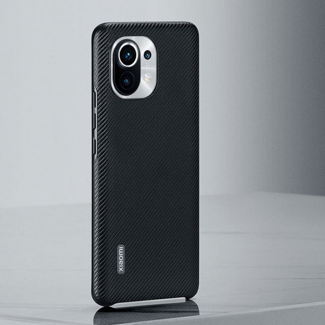 Калъф за мобилен телефон Xiaomi Mi 11 Leather Case Carbon BHR4981GL - оригинален
