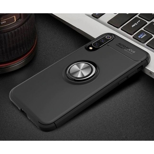 Калъф за мобилен телефон Xiaomi Mi 9 с пръстен и вградена плоча за магнитна стойка 360°