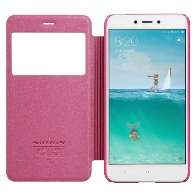 Калъф за мобилен телефон Xiaomi Redmi 4x Case Cover NILLKIN Sparkle PU Leather Flip Cover view Window for Xiaomi Redmi 4x Case Cover