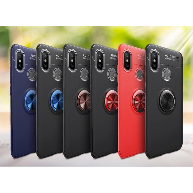 Калъф за мобилен телефон Xiaomi Redmi 7 с пръстен и вградена плоча за магнитна стойка 360°