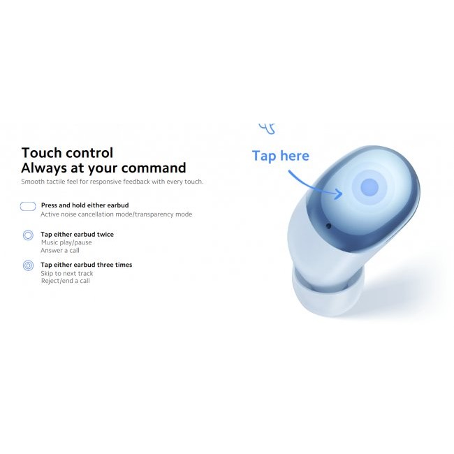 Слушалки Xiaomi Redmi Buds 4 - БЯЛ -- WHITE