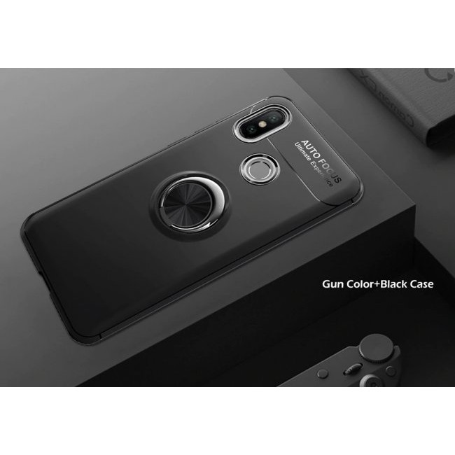 Калъф за мобилен телефон Xiaomi Redmi Note 5  с пръстен и вградена плоча за магнитна стойка 360°