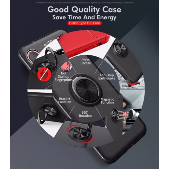 Калъф за мобилен телефон Xiaomi Redmi S2  с пръстен и вградена плоча за магнитна стойка 360°
