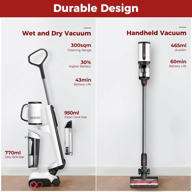 Вертикална прахосмукачка Xiaomi Roborock Dyad Pro Combo 5-in-1 Cordless Vacuum Cleaner