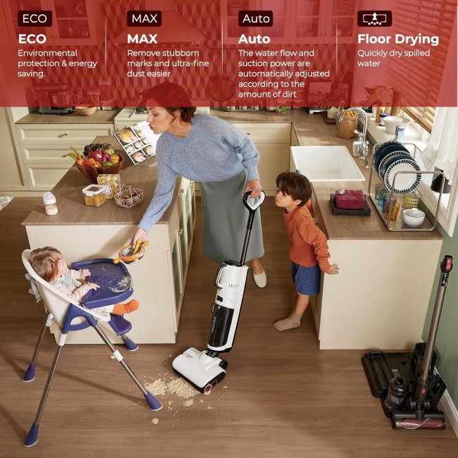 Вертикална прахосмукачка Xiaomi Roborock Dyad Pro Combo 5-in-1 Cordless Vacuum Cleaner