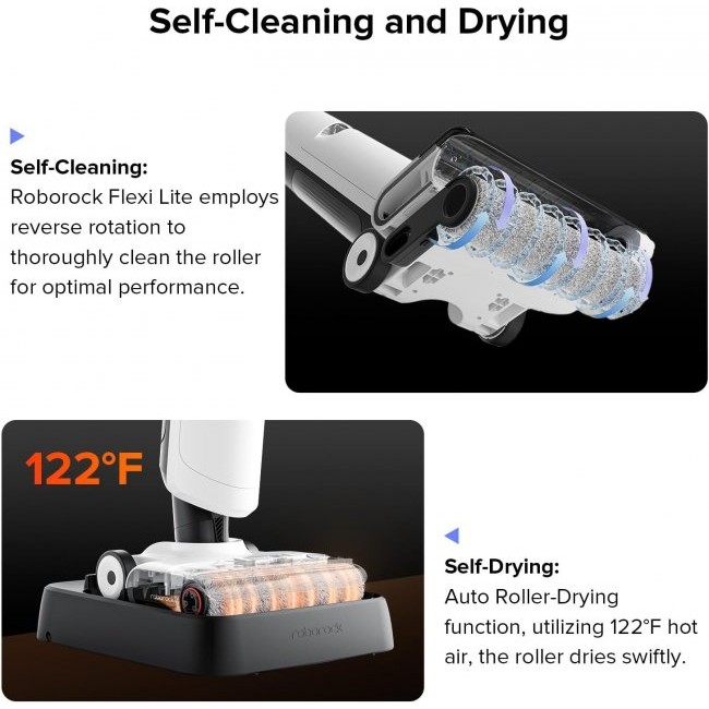 Вертикална прахосмукачка Xiaomi Roborock Dyad Vertical Flexi Lite Cordless Vacuum Cleaner