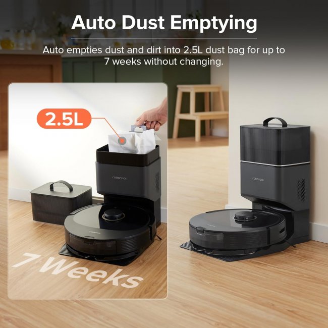 Прахосмукачка робот Xiaomi Roborock Q8 Max + Plus - BLACK