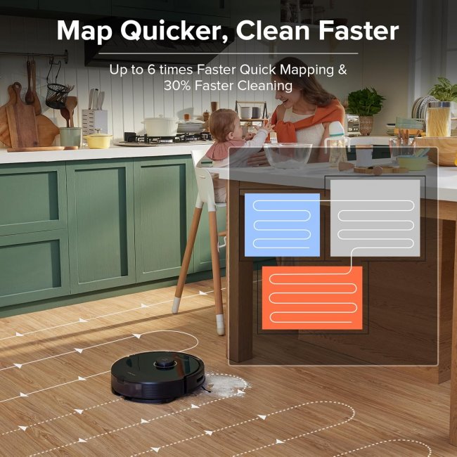 Прахосмукачка робот Xiaomi Roborock Q8 Max + Plus - BLACK