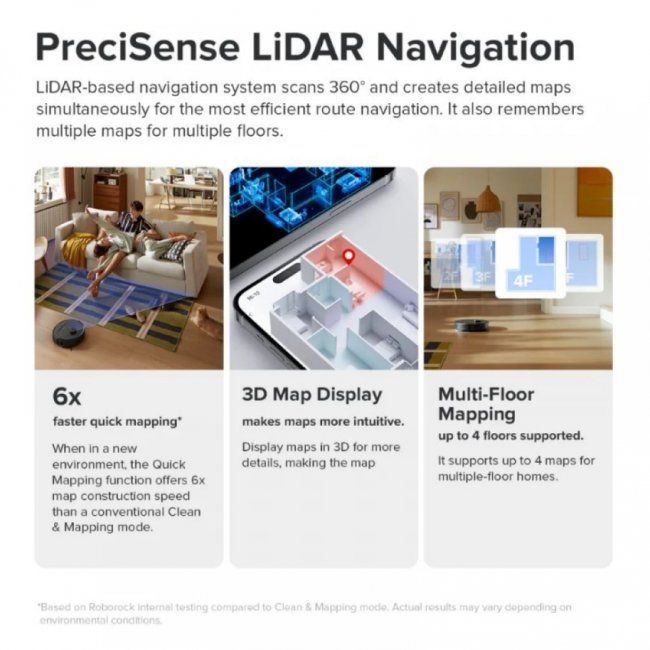 Прахосмукачка робот Roborock QR 798 Robot Vacuum Cleaner - ЧЕРНА -- BLACK