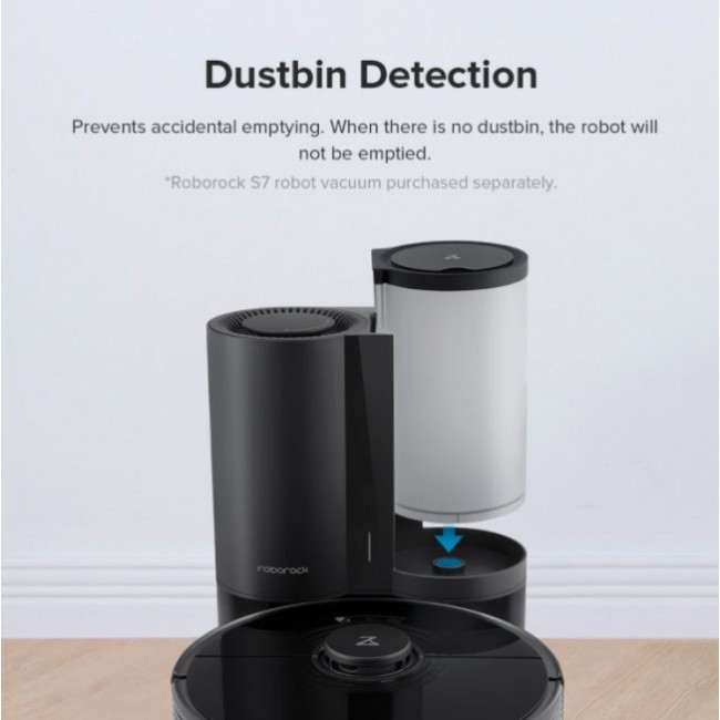 Прахосмукачка робот Roborock  S7/ S7 MaxV Auto - Empty Dock автоматичен контейнер за боклук - ЧЕРЕН -- BLACK