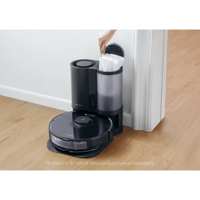 Прахосмукачка робот Roborock  S7/ S7 MaxV Auto - Empty Dock автоматичен контейнер за боклук - ЧЕРЕН -- BLACK