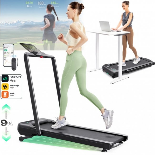 Бягаща фитнес пътека UREVO Strol 2S Pro Smart Treadmill 2-in-1