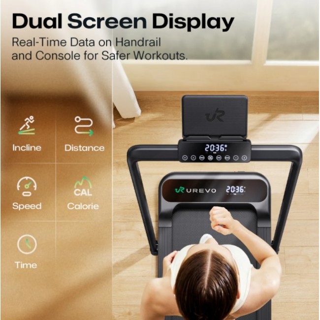 Бягаща фитнес пътека UREVO Strol 2S Pro Smart Treadmill 2-in-1