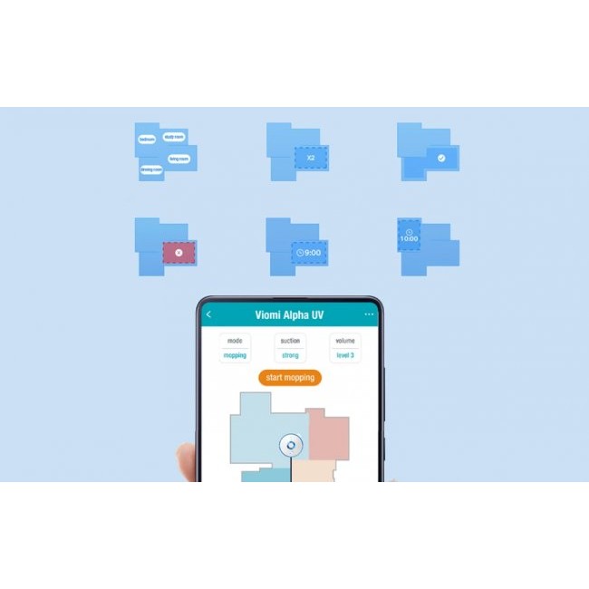 Прахосмукачка робот Xiaomi Viomi S9 Alpha UV със станция