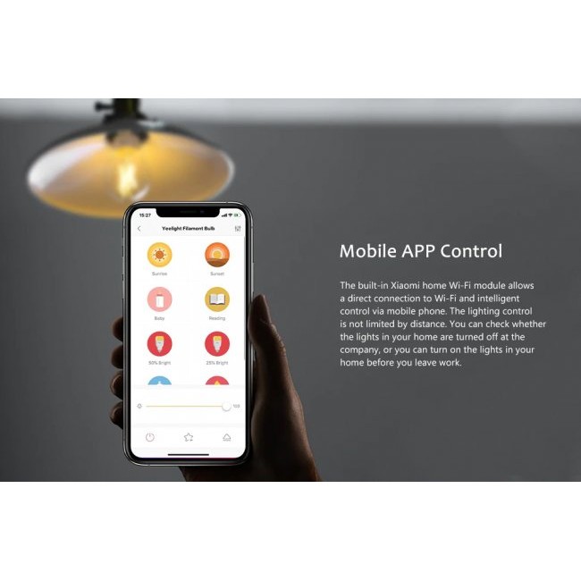 Xiaomi Yeelight E27 Smart LED Filament Light Bulb YLDP12YL