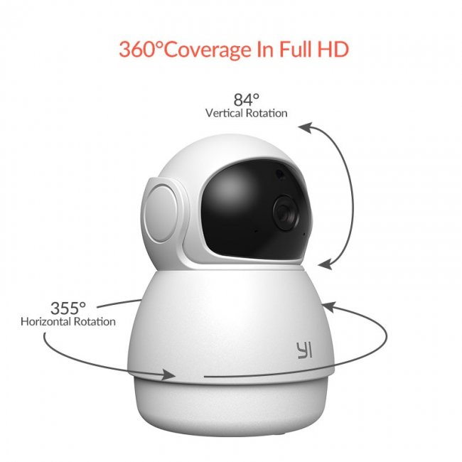 Видеонаблюдение Xiaomi YI Dome Guard 1080p WiFi IP Камера 360°